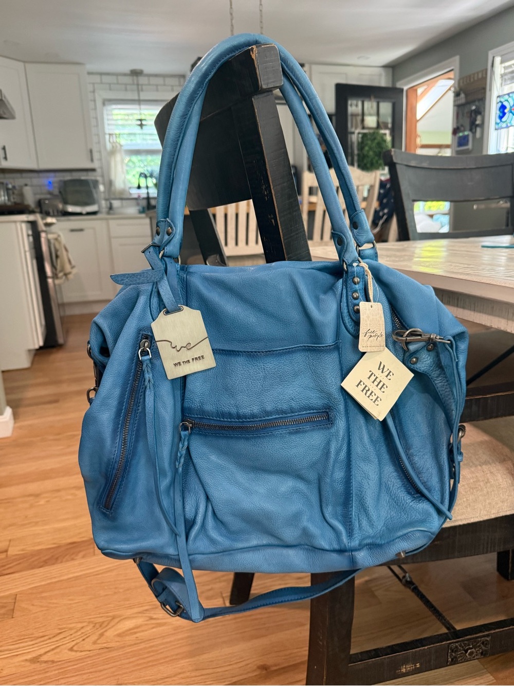 Free people large blue pattern Emerson tote